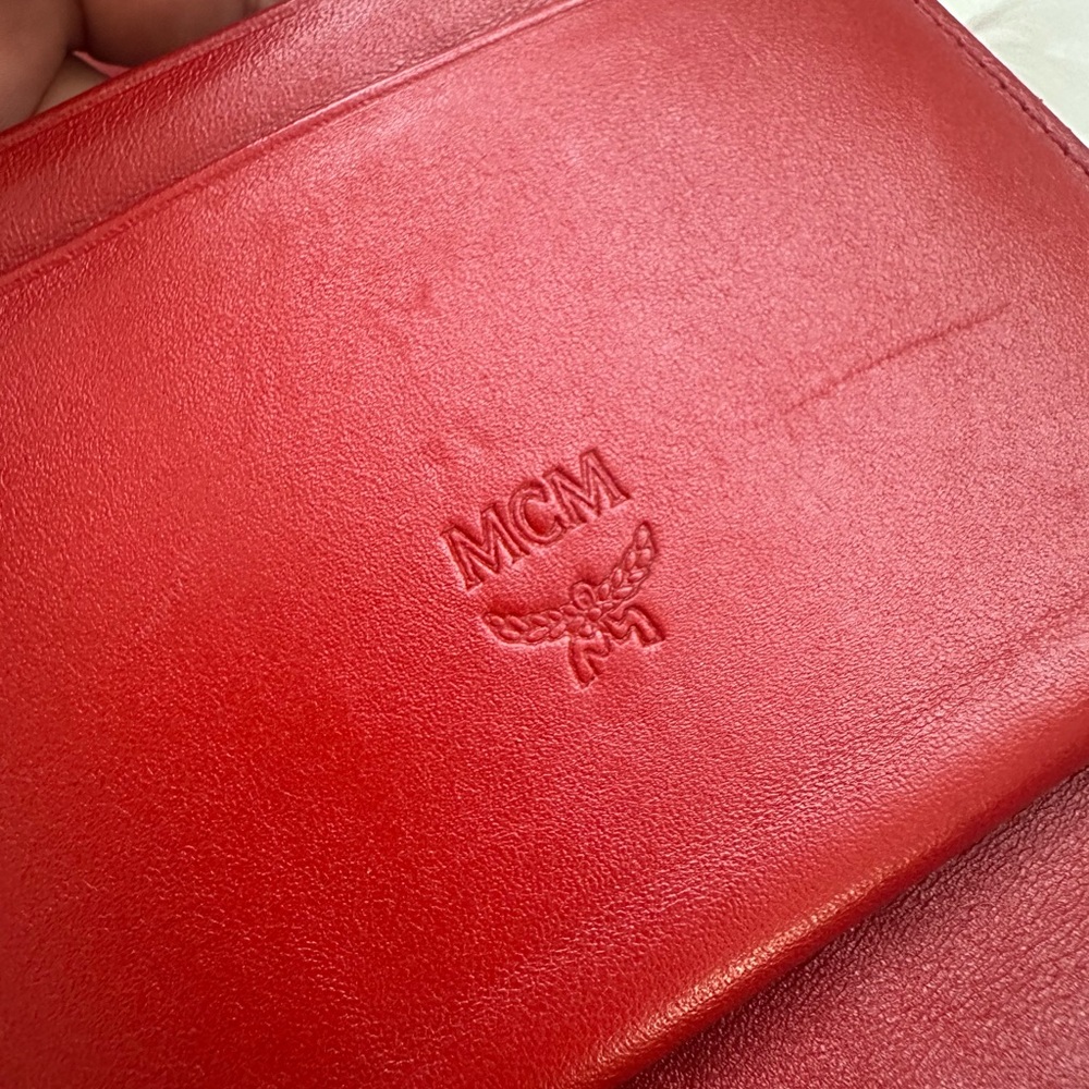 Authentic Mcm Red Leather Wallet - image 8